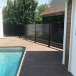 Horizontal Aluminum Fence Installed in Midhurst-ON