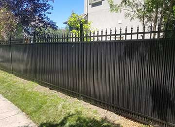 Aluminum-Privacy-Fence-Panel Installed in Simcoe Ontario