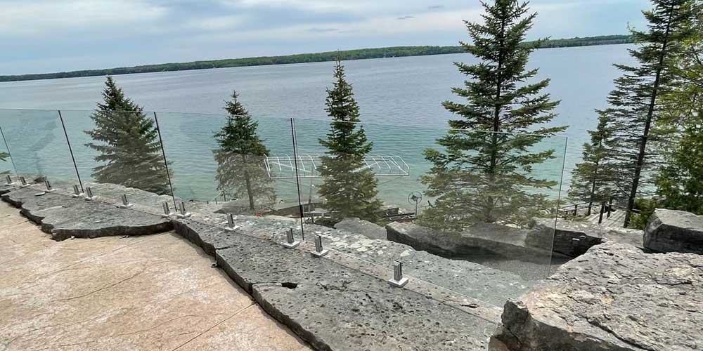 Spigot Frameless-Glass-Railing Installed in Collingwood Barrie